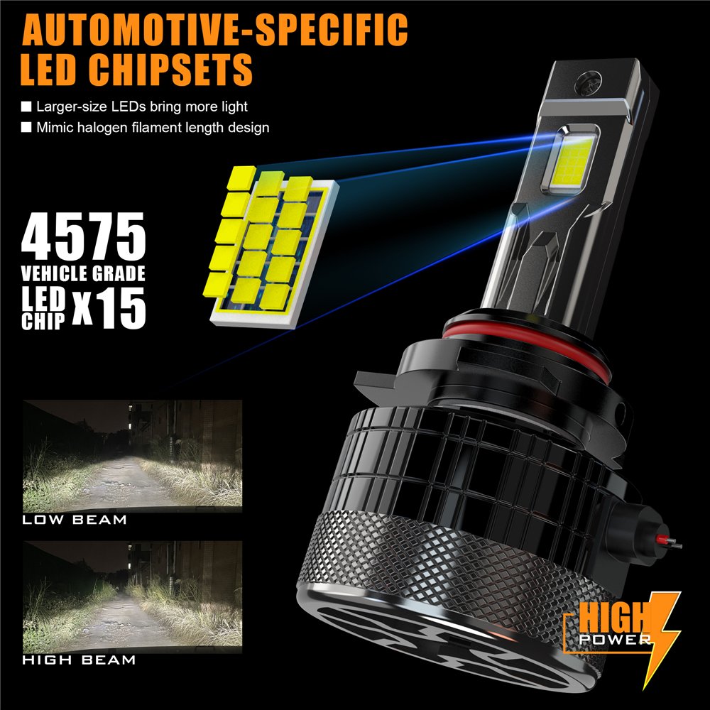 High Quality Car Headlight Bulbs Luz LED H4 Lens 9005 9006 9012 H1 H7 H11 H11 12V CSP Auto Fog Light Kit New 9005 9006 9012