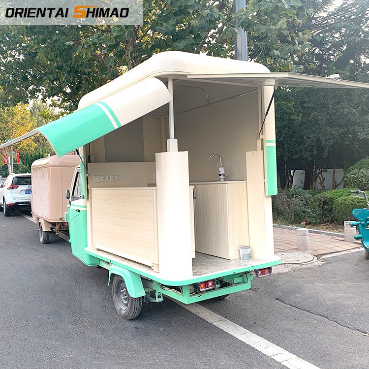 3.5m Length Electric Snack Cart Fast Food Tricycle Tuk Tuk for Sale Kenya