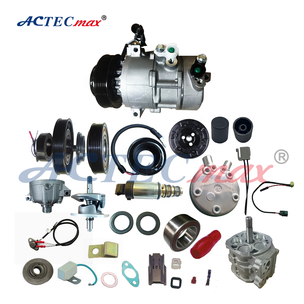 ACTECmax Auto Universal AC Compressor New 12V/24V Universal Refrigeration for Cars Trucks Buses with R134A New Condition AC.100