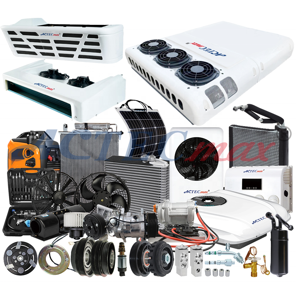 ACTECmax Auto Universal AC Compressor New 12V/24V Universal Refrigeration for Cars Trucks Buses with R134A New Condition AC.100