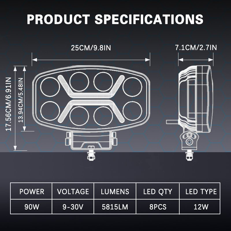 Hot Selling Low-priced 12V 24V 10 Inch White/Yellow Work Lights for Trucks Cars Buses Tractors