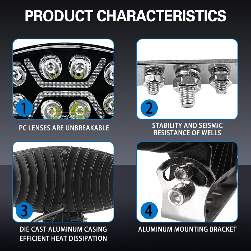 Hot Selling Low-priced 12V 24V 10 Inch White/Yellow Work Lights for Trucks Cars Buses Tractors