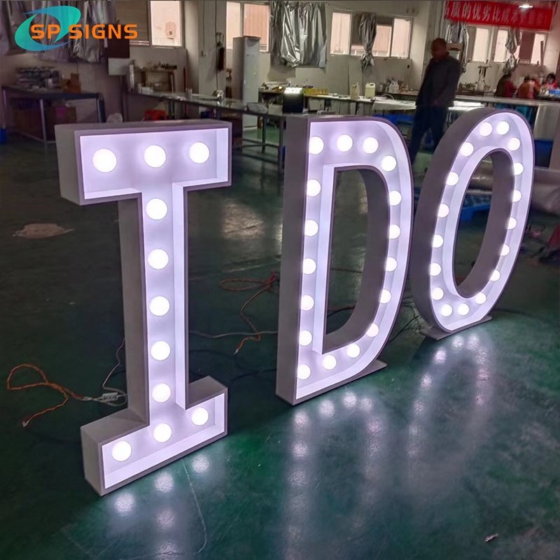 SP Factory Custom Mr&Mrs Metal 3ft Outdoor Giant Baby Marry Me Led Light Sign Wholesale Love 4ft 5ft Marquee Letter