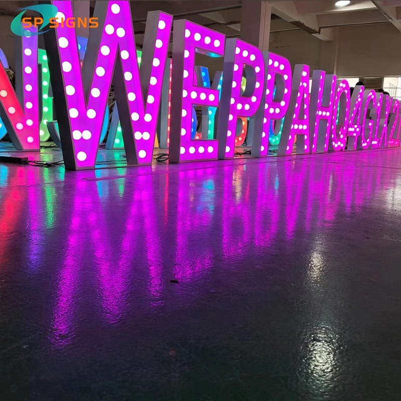 SP Factory Custom Mr&Mrs Metal 3ft Outdoor Giant Baby Marry Me Led Light Sign Wholesale Love 4ft 5ft Marquee Letter
