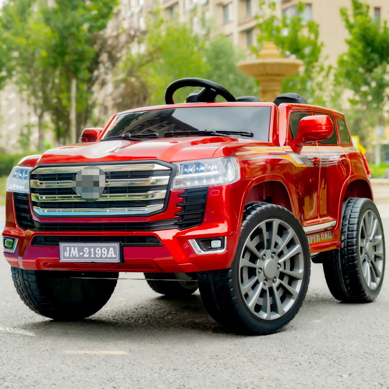 Unisex Children's Electric Remote Control Off-Road Car Bus 12V Battery EVA Wheels Outdoor Ride-On Vehicle with Charger
