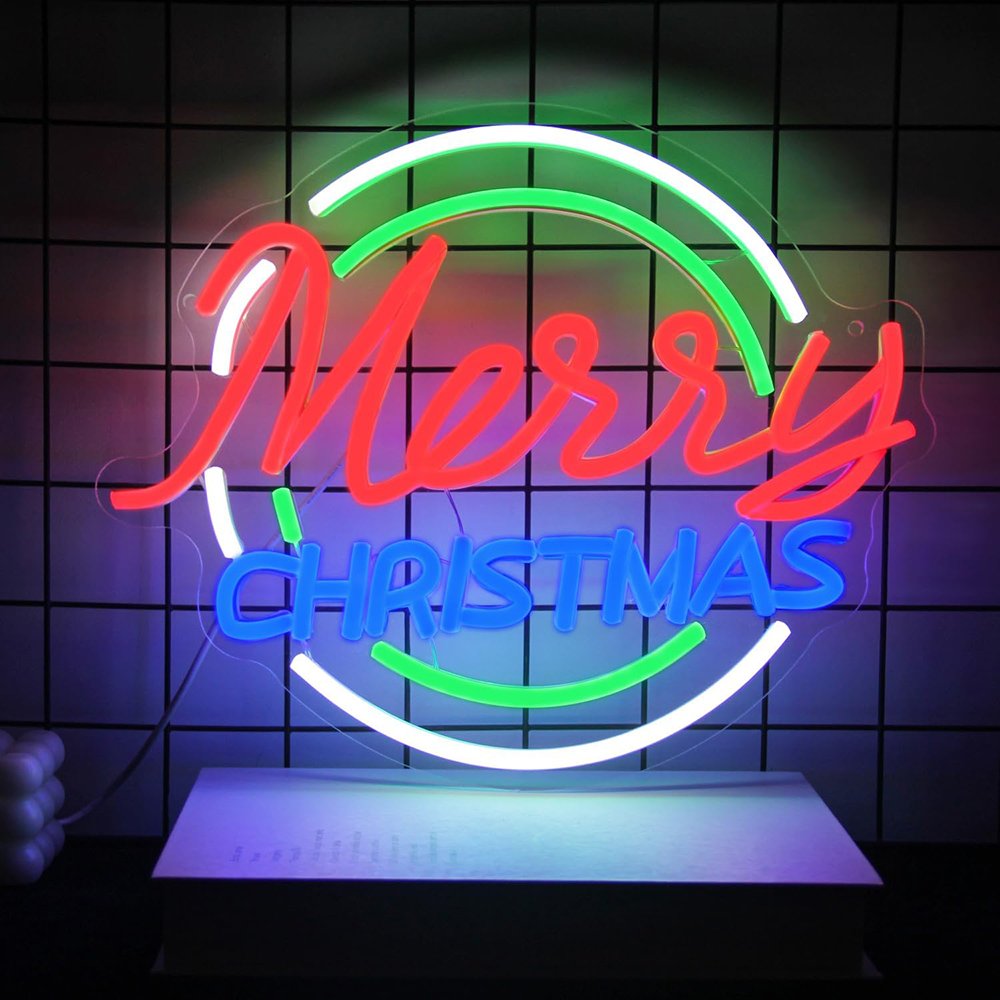 Drop Shipping Hot Selling Xmas Neon Flex Light Christmas Santa Claus Light Home Holiday Party Events Decor Neon Sign