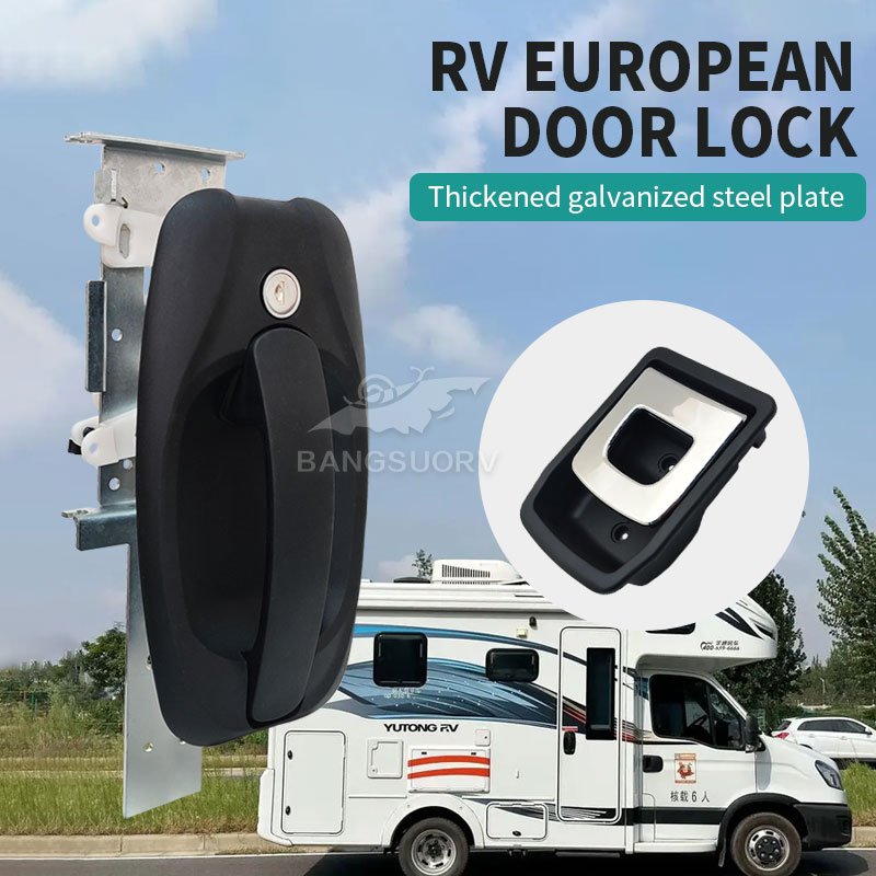 BSS990-1 RV caravan Euro Entry Door Handle Lock Camper Double Point Lock/RV Lock/lock