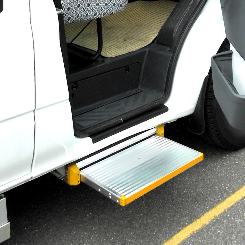 Electric Aluminum Entry Sliding Step Door Slide Foot Step for RV Caravan Camper Travel Trailer Motorhome Anti-slip 12V Motor