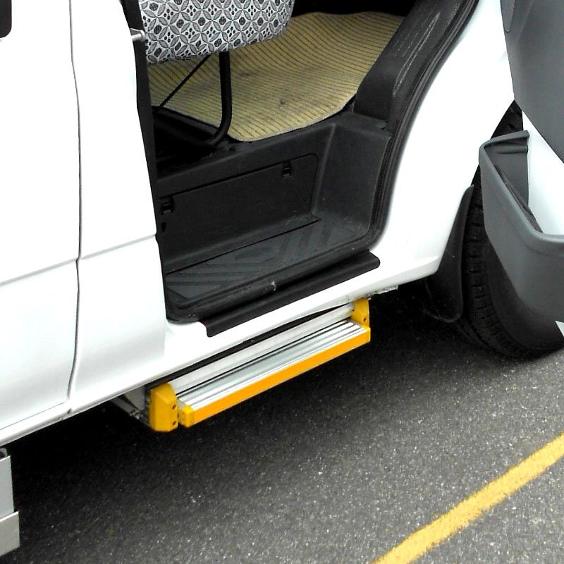 Electric Aluminum Entry Sliding Step Door Slide Foot Step for RV Caravan Camper Travel Trailer Motorhome Anti-slip 12V Motor