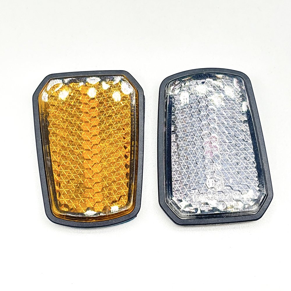 Amber/White Side Reflective Electrical Bicycle Cycling Warning Light Reflex Reflectors for Safety Accessories