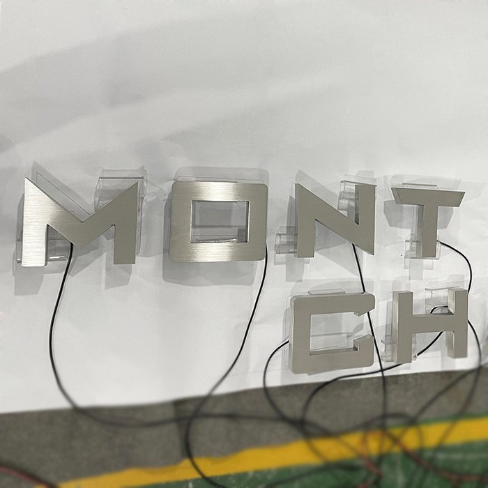 Custom Outdoor Stainless Steel Led Lighting Channel Letter Shop Sign 3D Illuminated Advertising Signage Logo for Company