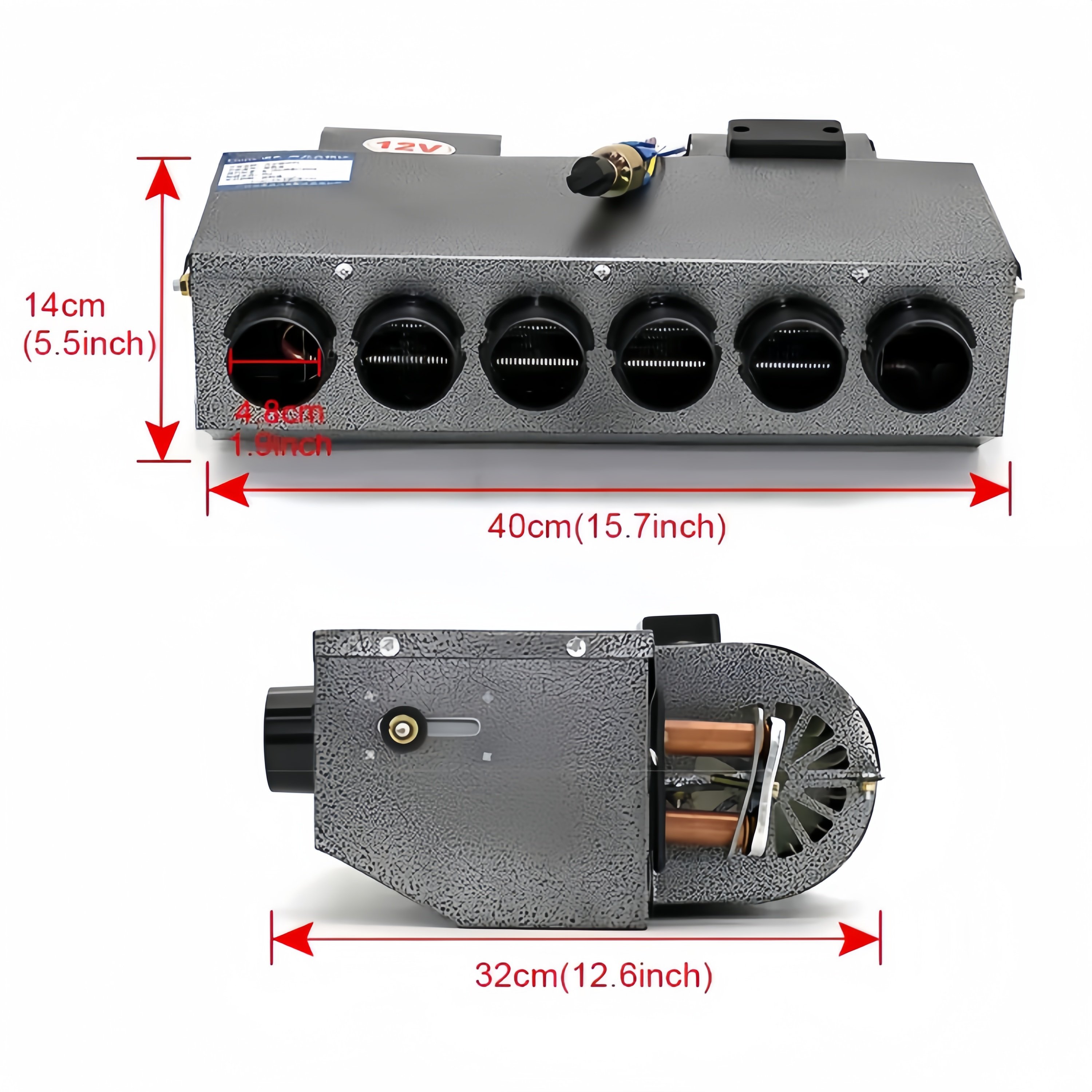 RGFROST Universal HVAC Compressor Add-On Dash Evaporator Assembly Unit Nissan Mini Buses VW 12V Air Conditioner Blower 24V
