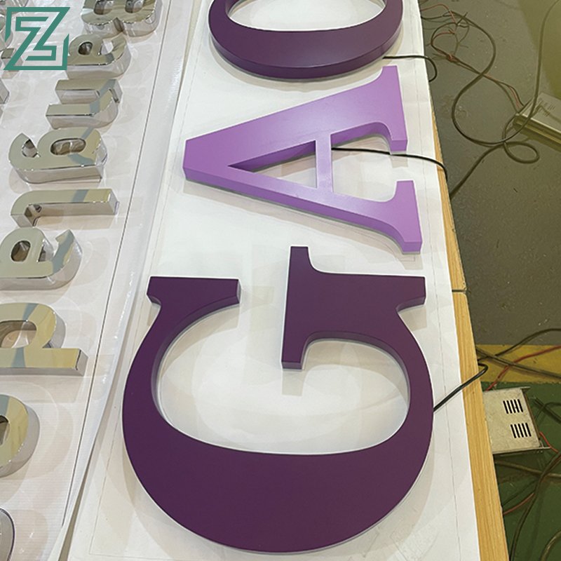 Custom Outdoor Metal Advertising 3D Led Electronic Signs Aluminium Stainless Acrylic Plastic for Shop logo Light Board Sign