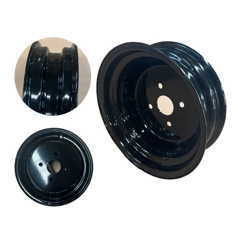 Steel Wheels 12 Inch 4 Holes 4Jx12 Steel Trailer Wheel Rims for 500-12 145/70R12 Tires