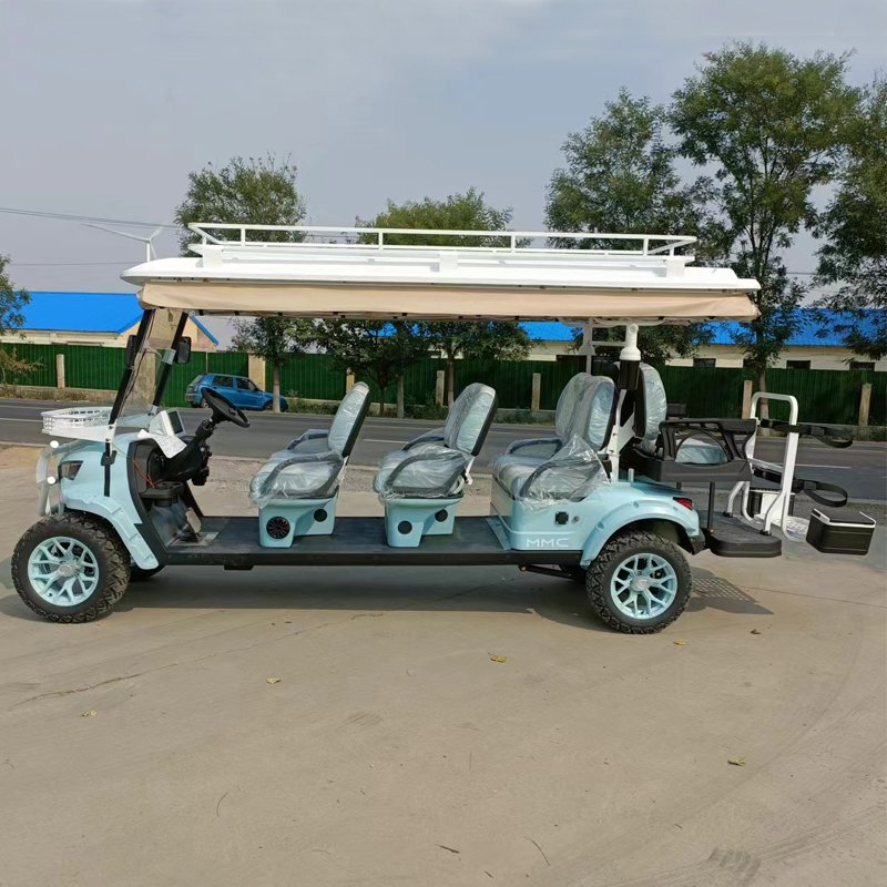 New 4000/5000/7500W 48V 60V 72V Battery Powered 4 Wheels 8 Seater Electric Off Road Beach Golf Buggy Golf Cart for Sale