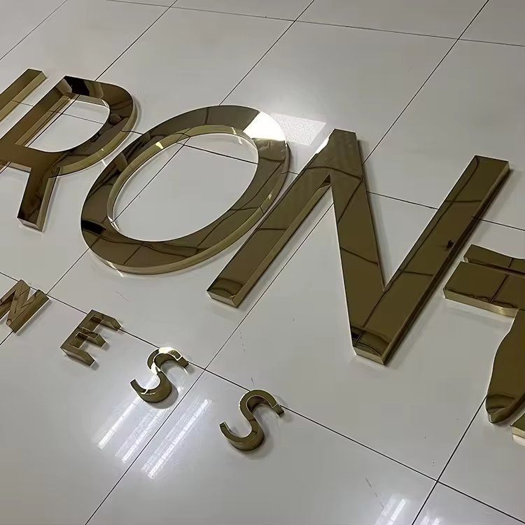 Factory Custom 3D Stainless Steel Interior Wall Channel Letter Logo Sign