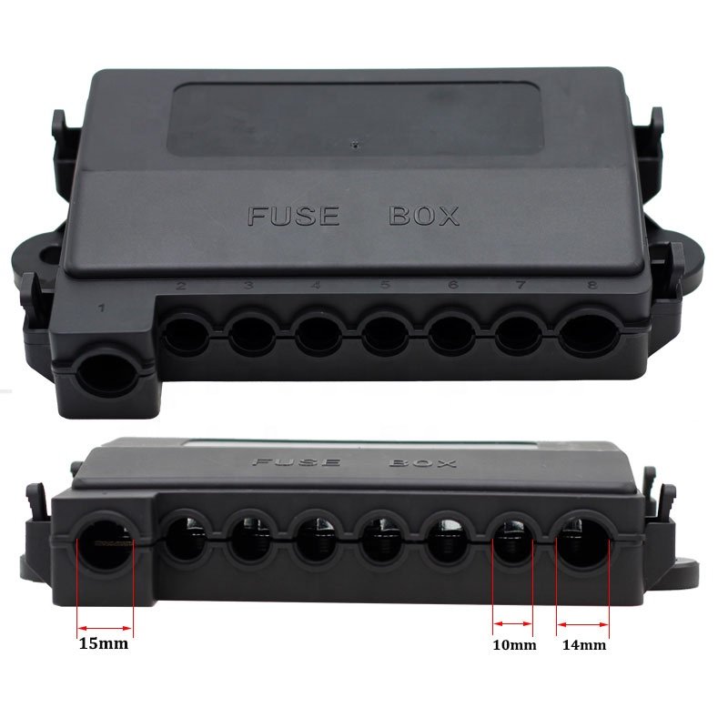 12V 32V 48V Fuse Block Durable MIDI 7 Way Fuse Block Box Holder for RV Car Boat Bus Accessory
