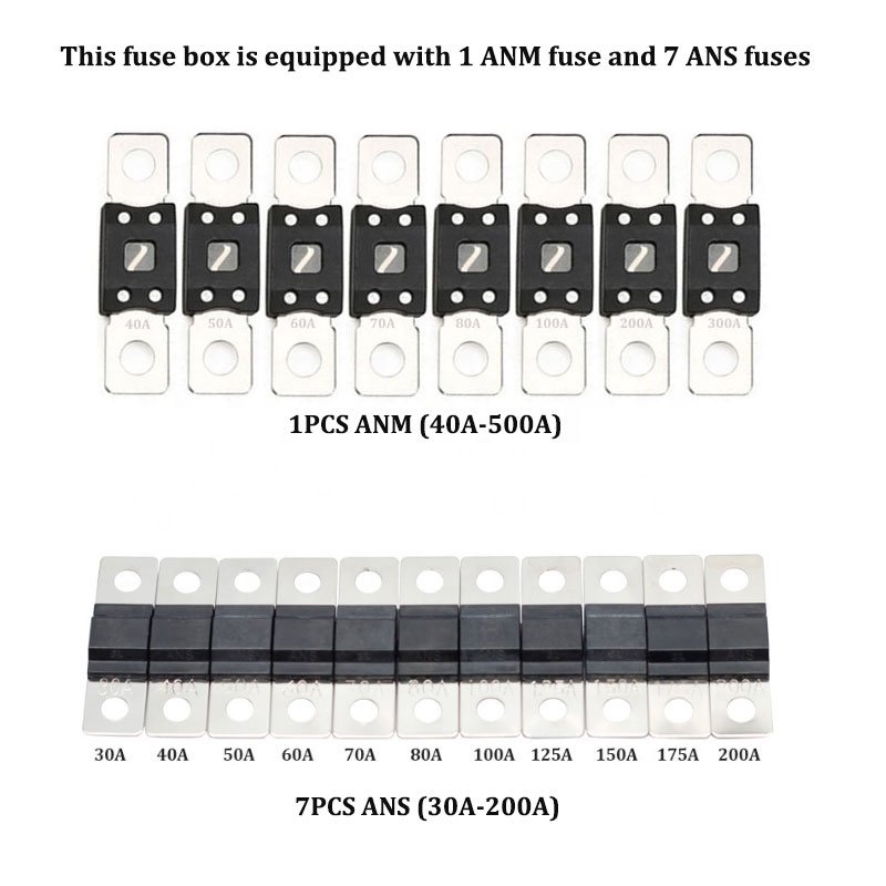 12V 32V 48V Fuse Block Durable MIDI 7 Way Fuse Block Box Holder for RV Car Boat Bus Accessory