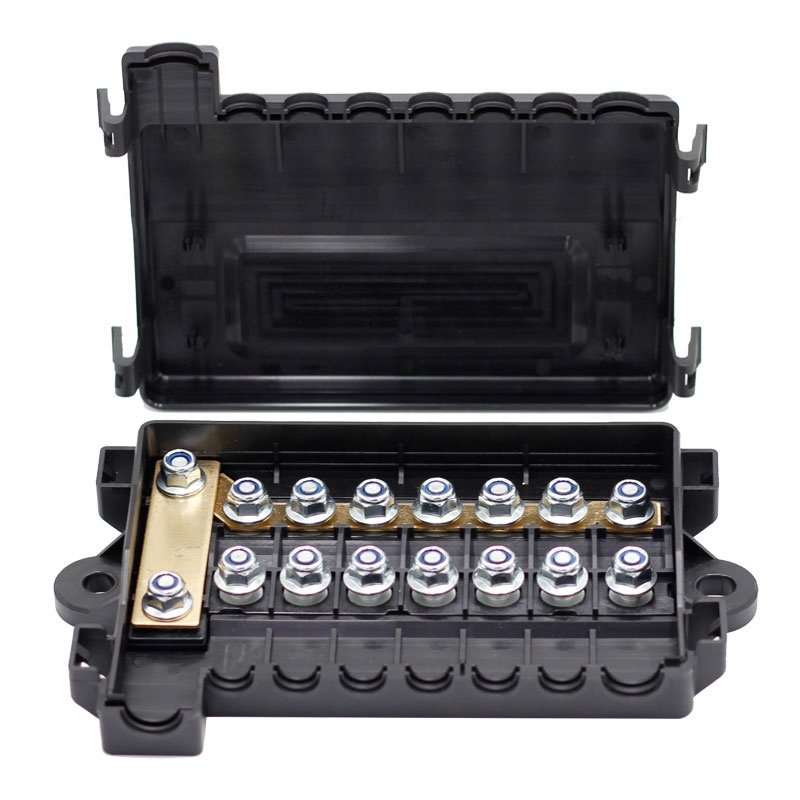 12V 32V 48V Fuse Block Durable MIDI 7 Way Fuse Block Box Holder for RV Car Boat Bus Accessory