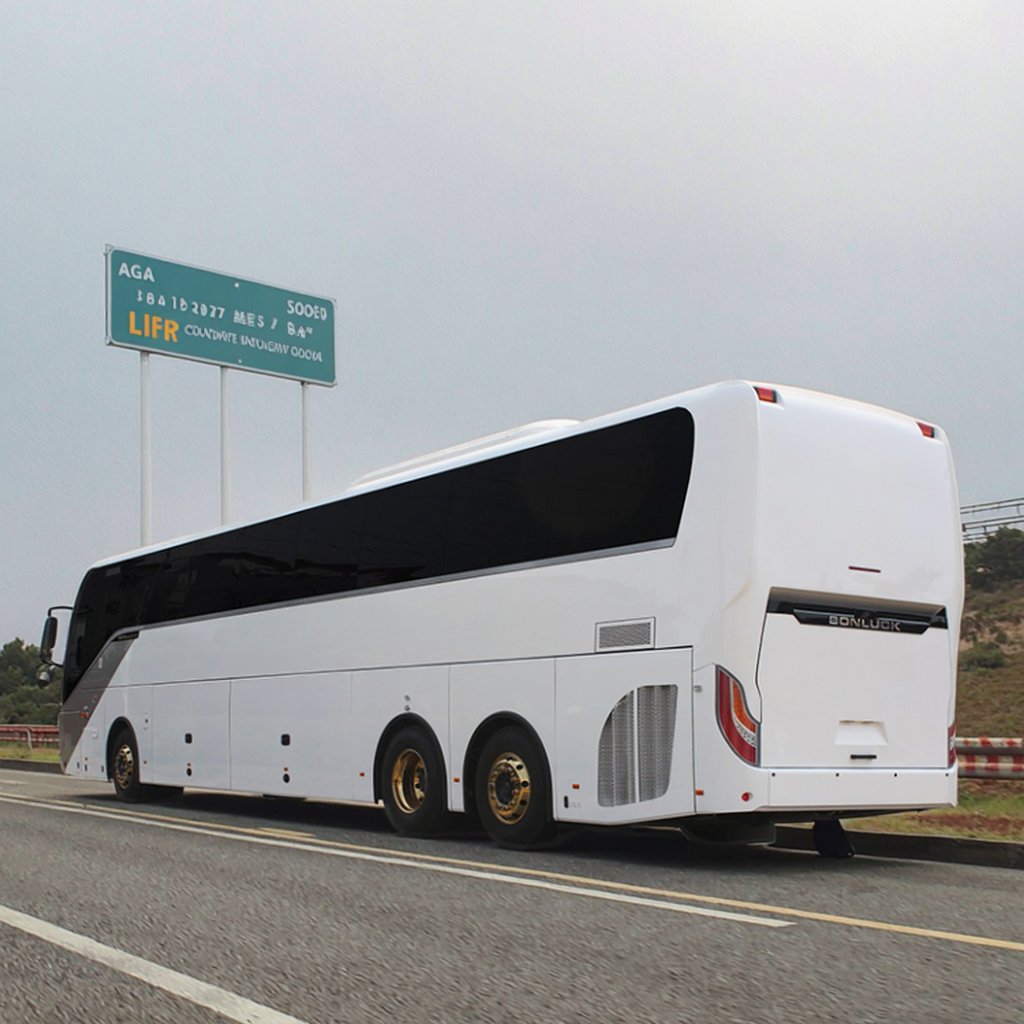 BONLUCK 75-Seats Tour Bus Autobuses Transportation Vehicle 6X4 Engine New Condition Diesel Fuel Manual Transmission Euro 3