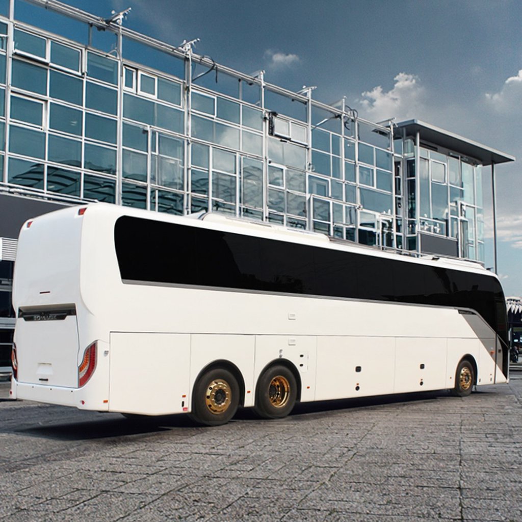 BONLUCK 75-Seats Tour Bus Autobuses Transportation Vehicle 6X4 Engine New Condition Diesel Fuel Manual Transmission Euro 3