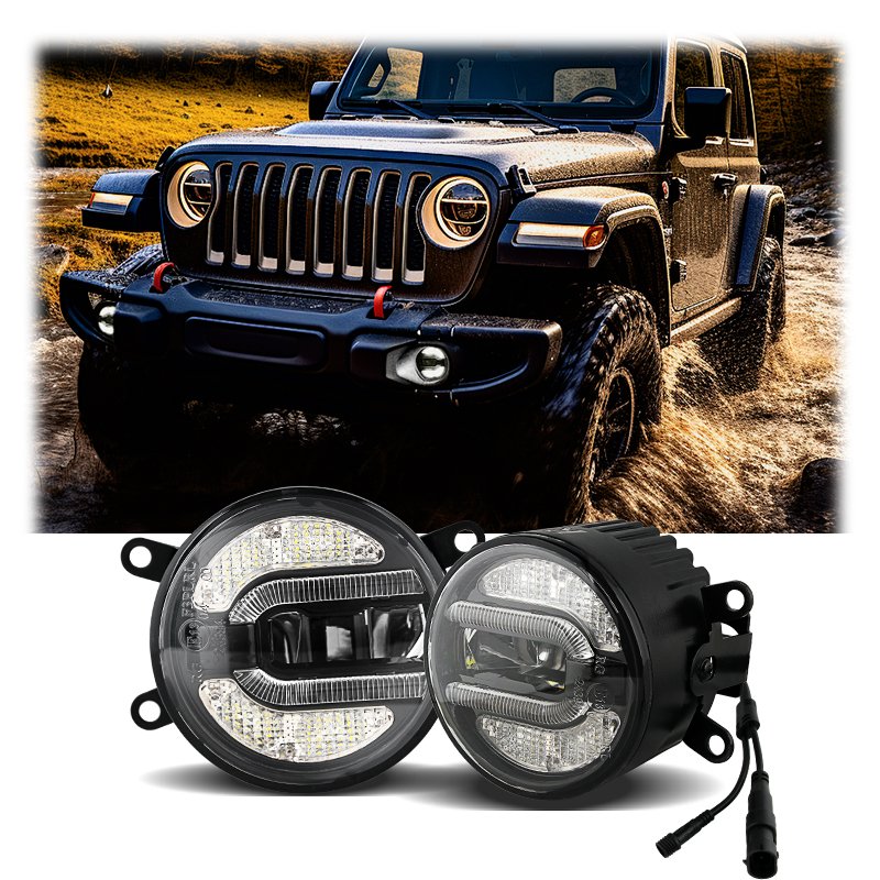 Led Fog Lights Driving Lights Tuffplus New Side Emitting 90Mm High Low Beam Headlamp Bus Motorcycle Led Fog Light Car Headlight