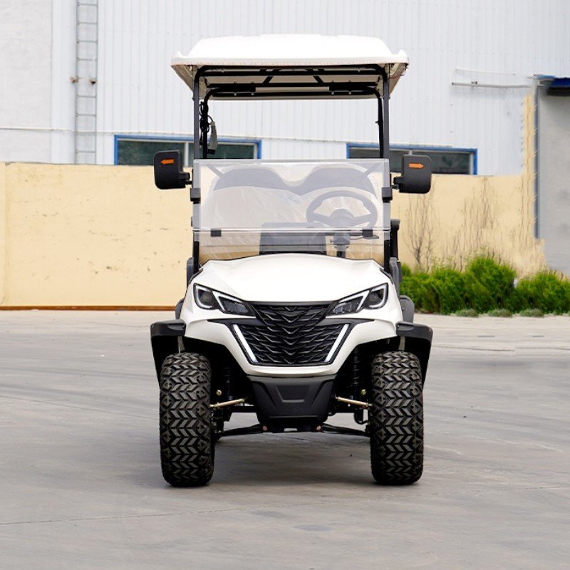 CE Certified 72V 7.5kw Battery-Powered Electric Golf Hunting Cart Buggy with Solid Wheels 4-Seater Buggy