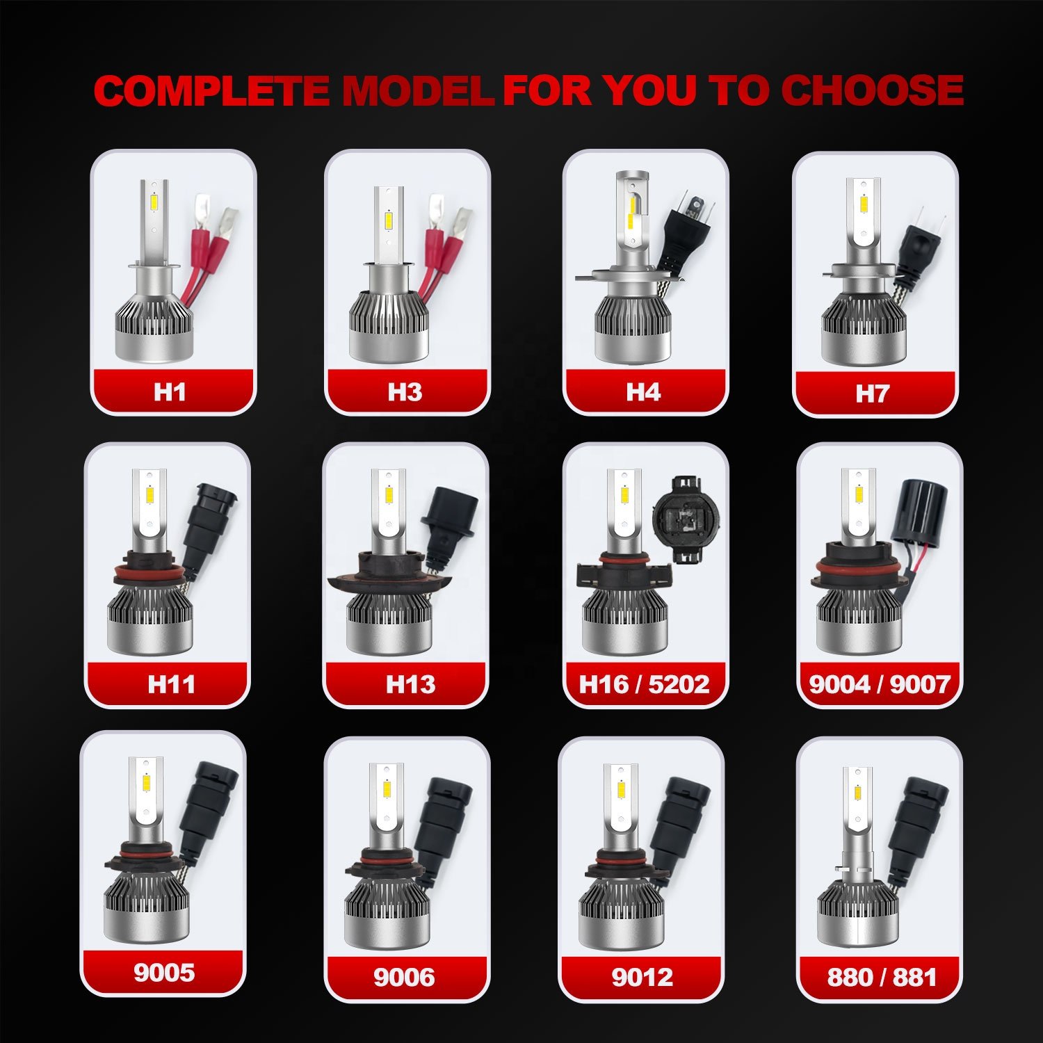 Daylead Good Price Car LED Headlight Bulbs 9005 9006 H1 H4 H7 H11 8000lm LED Headlights