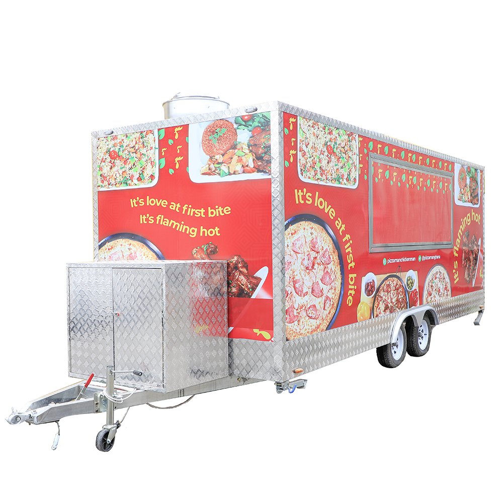 Weifang Newwin Mobile Fast Food Trailer Used Popcorn Cart With Kitchen for Hotdogs Restaurants Bakeries Serving Fruit Water Corn