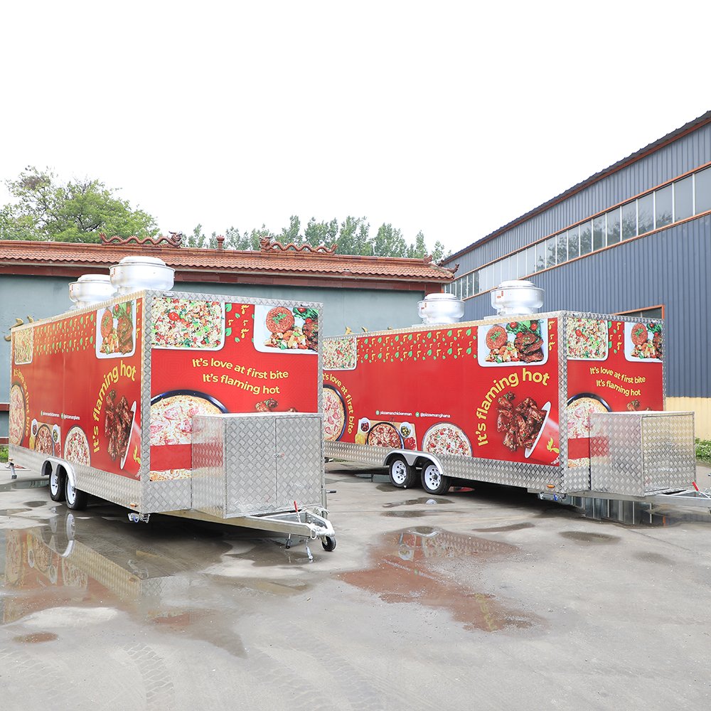 Weifang Newwin Mobile Fast Food Trailer Used Popcorn Cart With Kitchen for Hotdogs Restaurants Bakeries Serving Fruit Water Corn