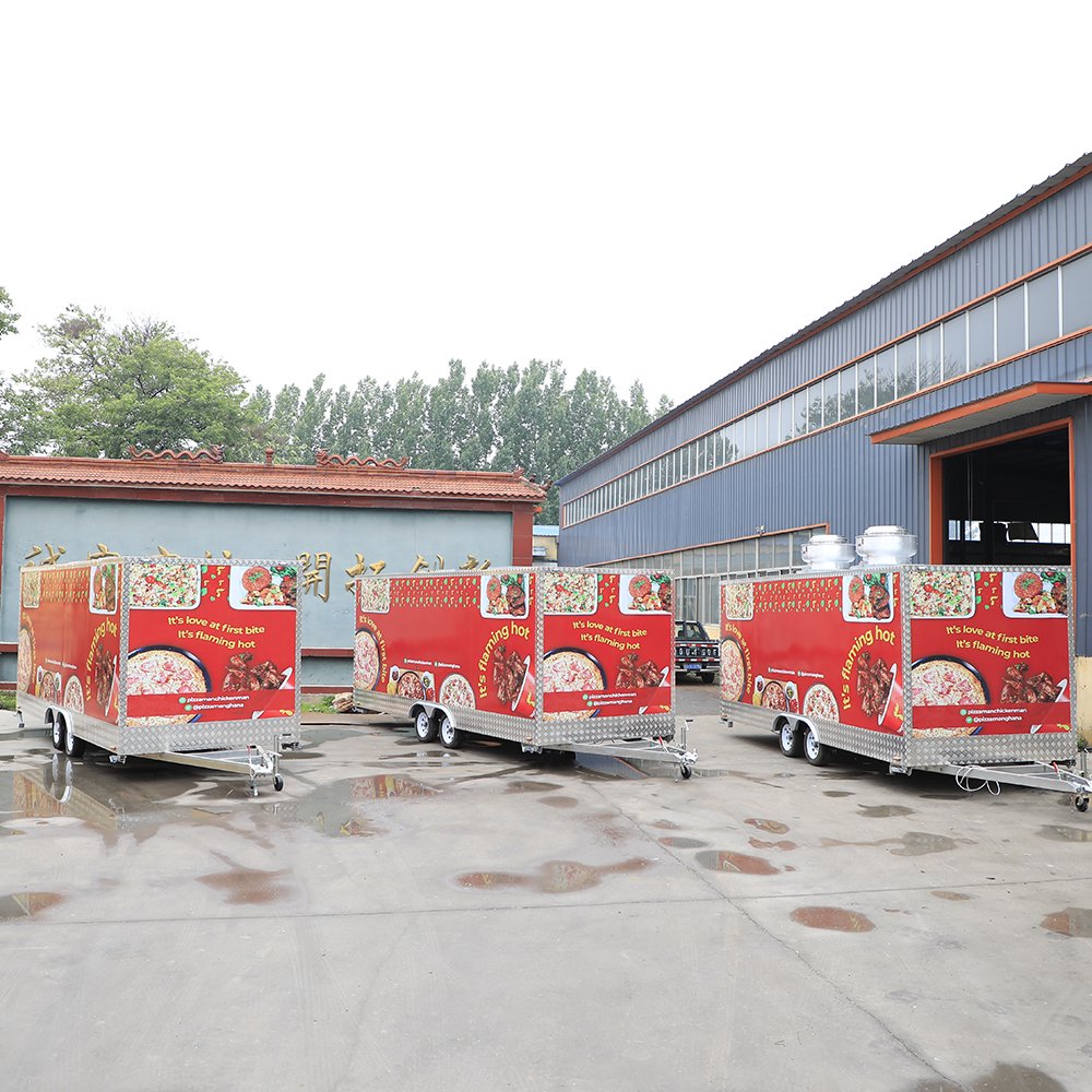 Weifang Newwin Mobile Fast Food Trailer Used Popcorn Cart With Kitchen for Hotdogs Restaurants Bakeries Serving Fruit Water Corn