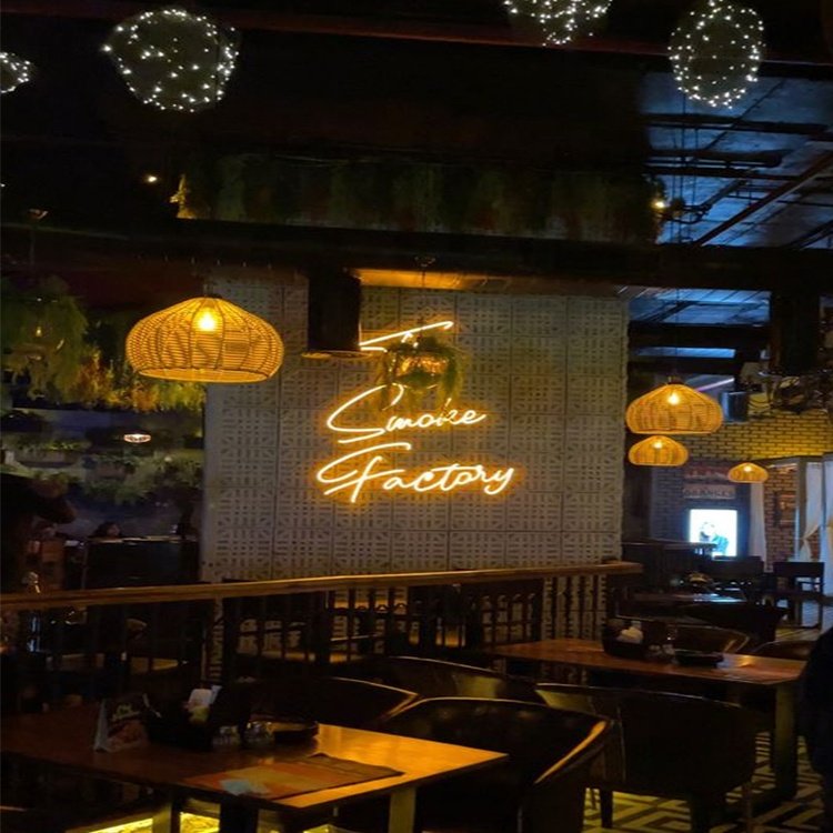 Food Drink Chain Store Design Led Light up Sign Light Wall Art Neon Sign for Store Advertising Decoration