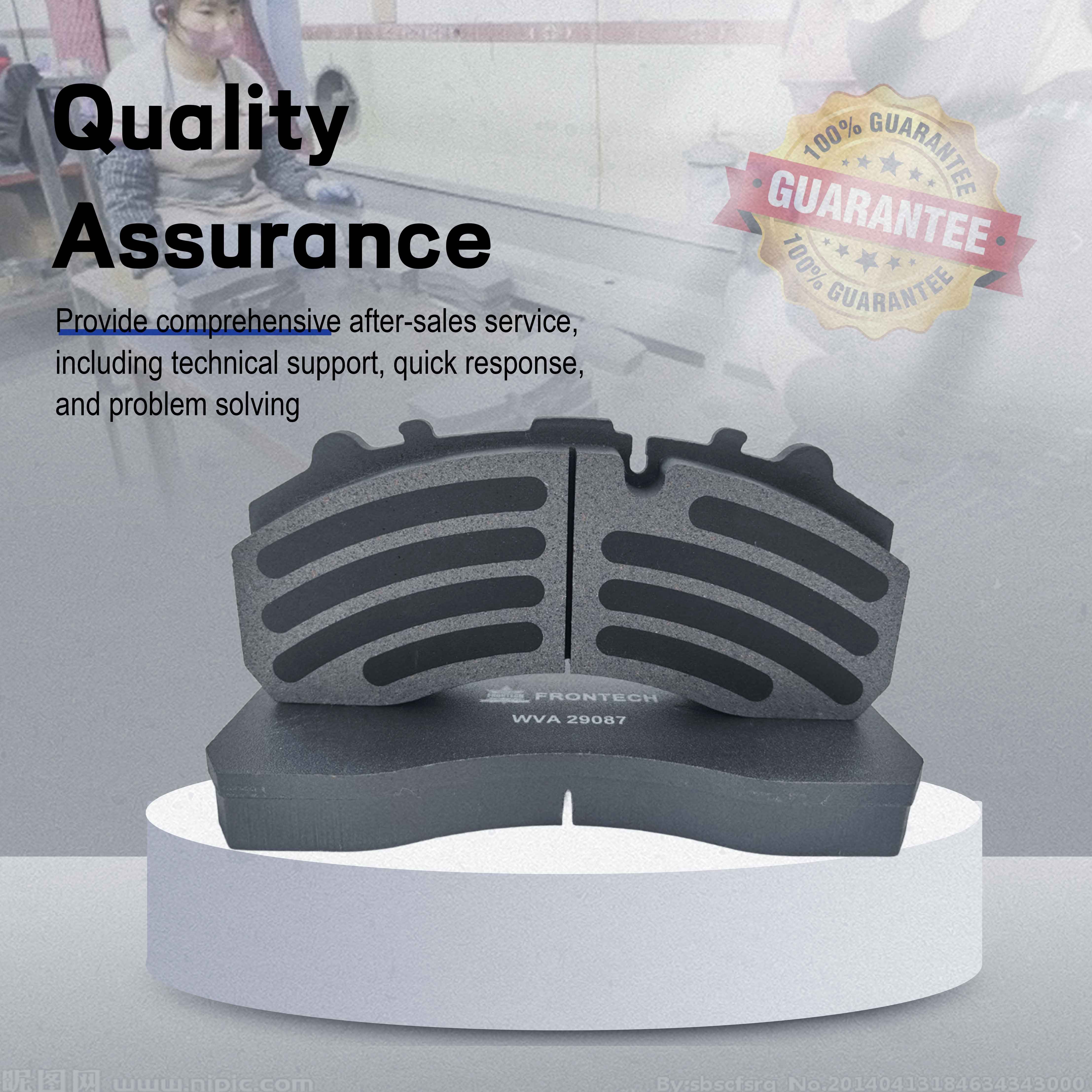 High-Quality Frontech Ceramic Front and Rear Truck Brake Pads for Toyota Mercy Kinglong Yutong Hyundai Suzuki Buses Vehicles