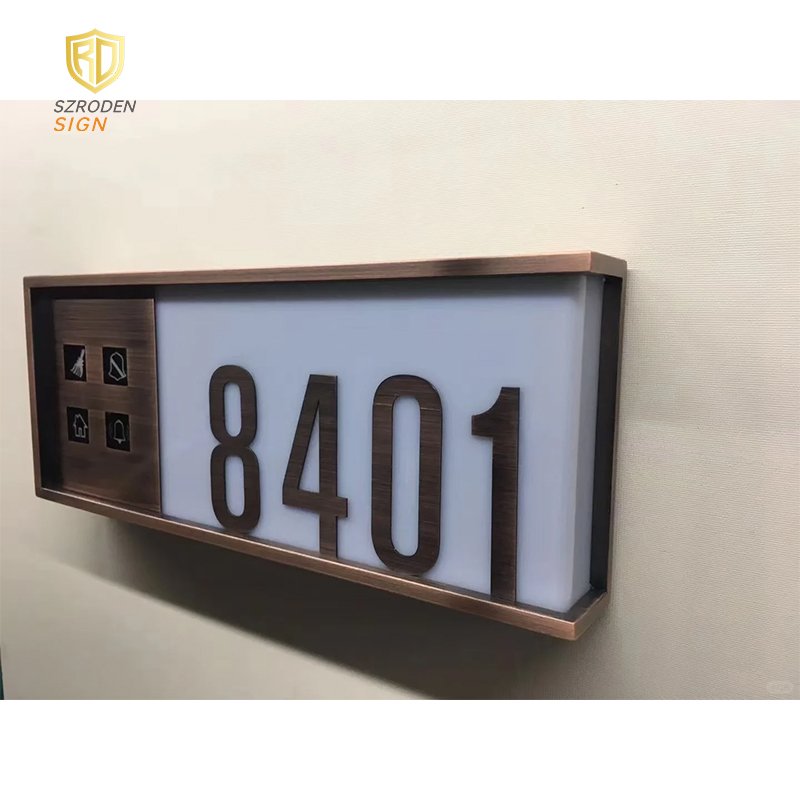 House Numbers Solar Powered Address Sign LED Illuminated Outdoor Metal Doorplate Lighted up for Home Yard Street