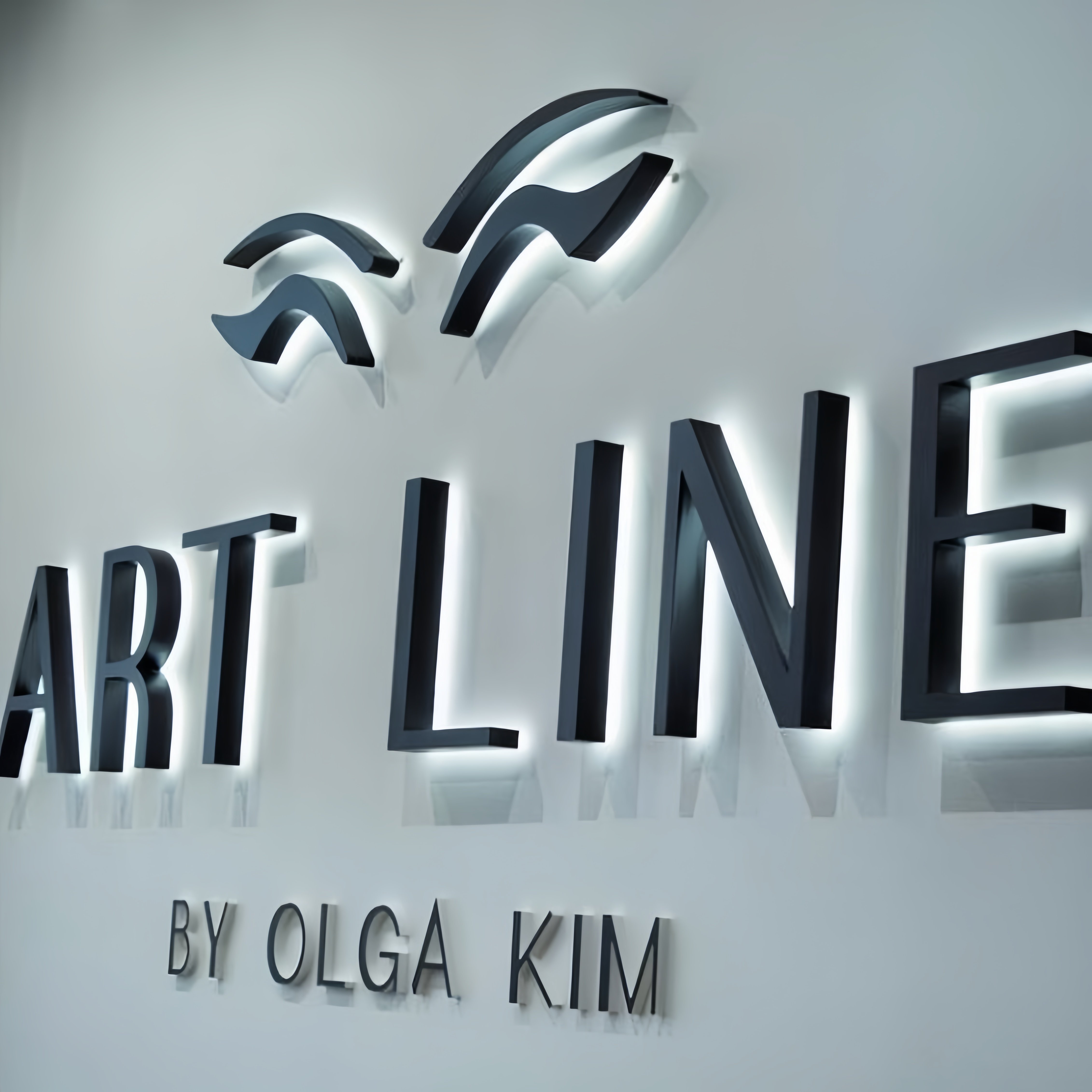 Custom Outdoor Business Wall logo Sign Led Light Backlit Led 3d logo Custom Interior Signs 3d logo