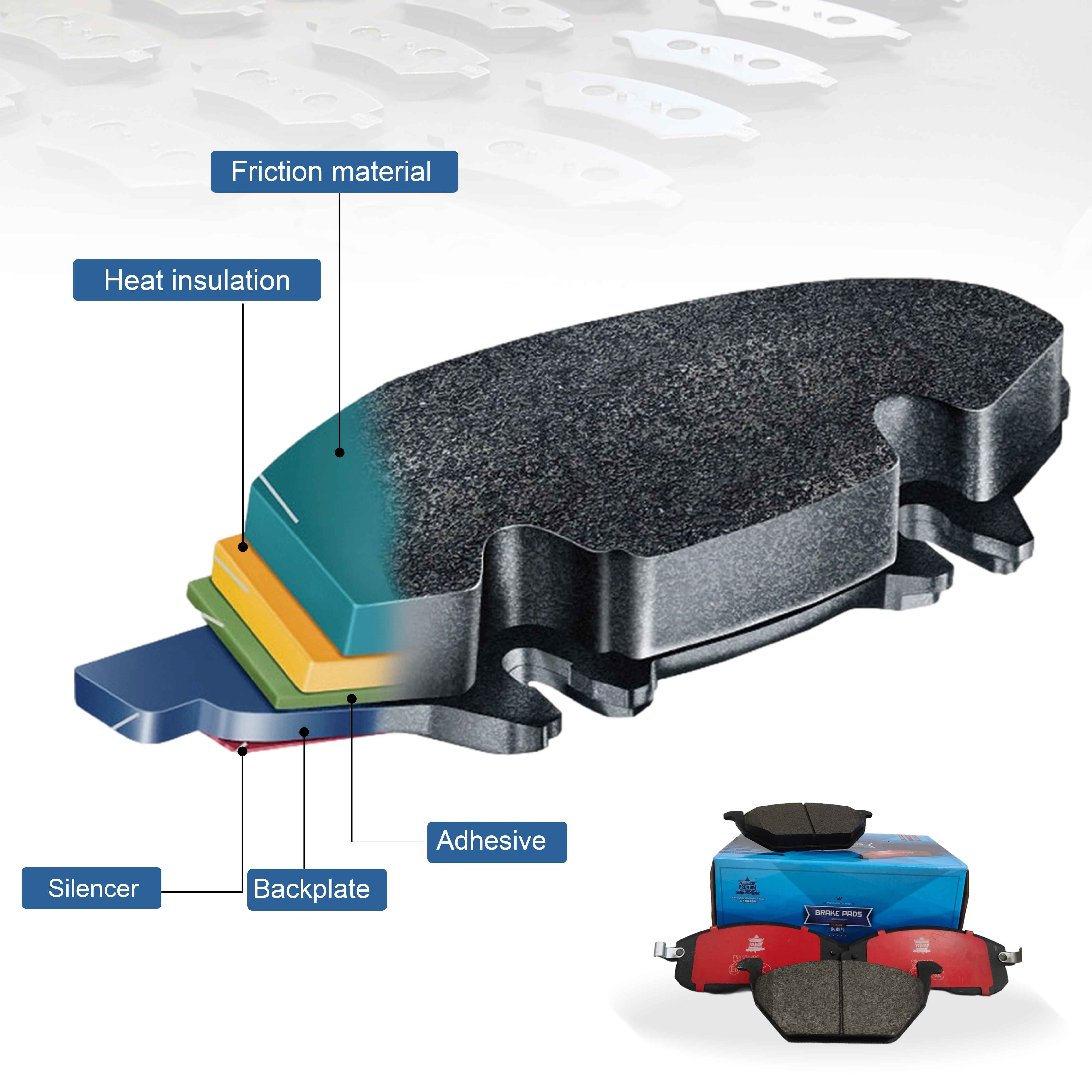Frontech Factory Wholesale Auto Car Disc Break Pads Car Brake Pad for camry for Asimco 04465-06080
