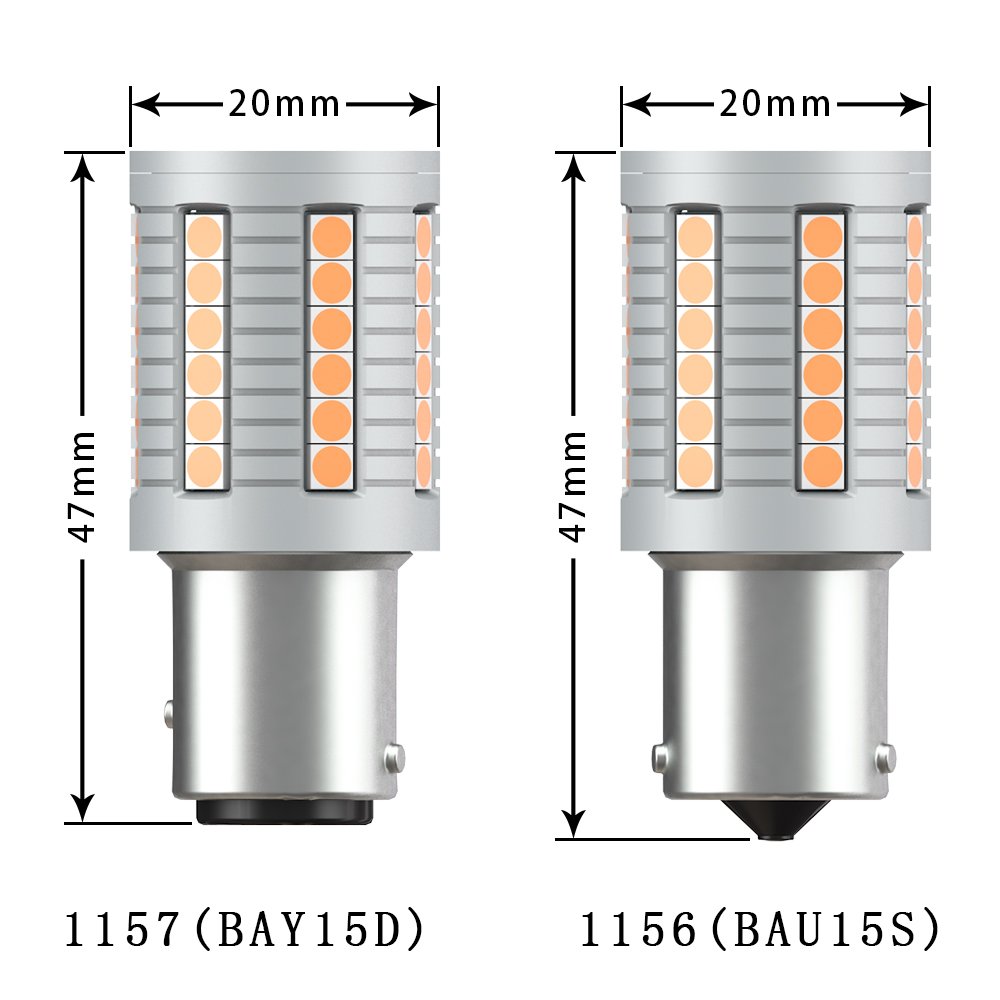 Auto Mini 1156 7440 P21w Bau15s 40smd 45smd 3030 Turn Lamp Interior Packing Car Bulb Red Strobe Reverse 3156 Led Brake Lights