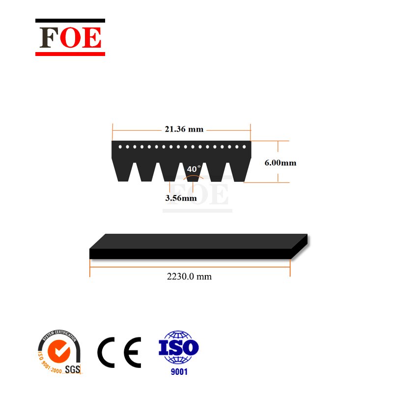 FOE Fan Belt V-Ribbed Belt Bando OE Quality 6PK2230 1 120 198 9091602404 for ALTIMA