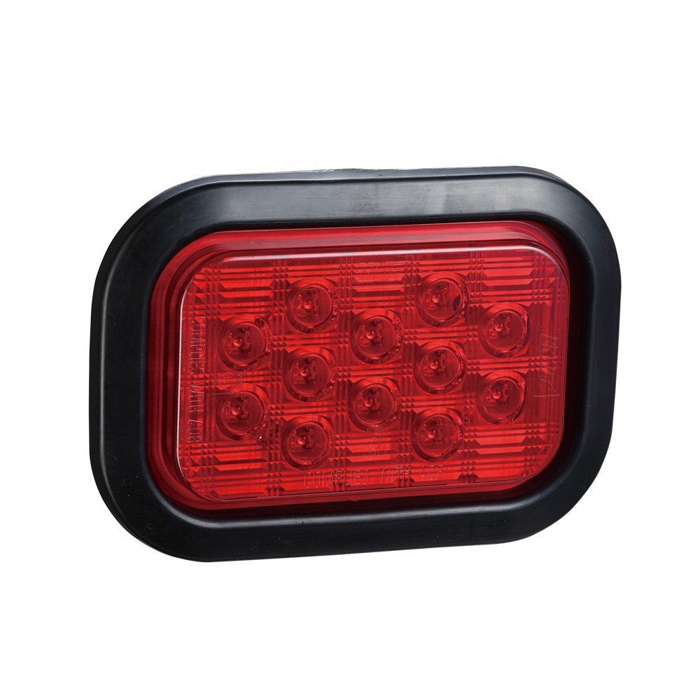 Rectangle 10-30V Jumbo Truck Trailer Tractor Stop Tail Lamps Trailer LED Lights With ADR E-MARK Bus