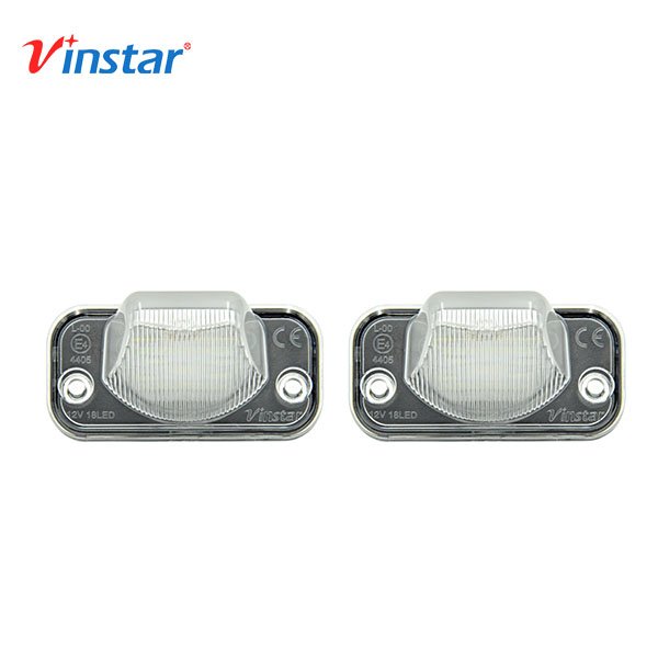 Vinstar 2X White Clear LED Car Rear License Number Plate Lights for VW for Transporter T4 Bus Tasten 1990-2003