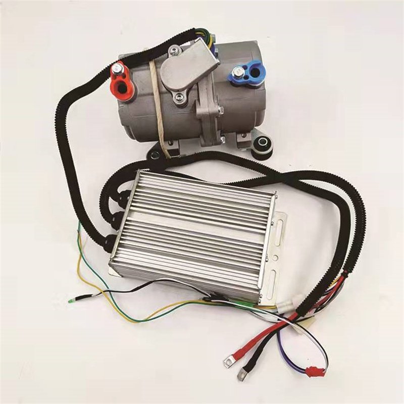 48V 24V Parking Cooling Set Automotive air Conditioning Electric Dc Compressor for Komatsu SANY