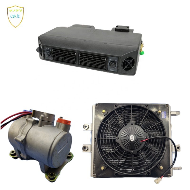 48V 24V Parking Cooling Set Automotive air Conditioning Electric Dc Compressor for Komatsu SANY