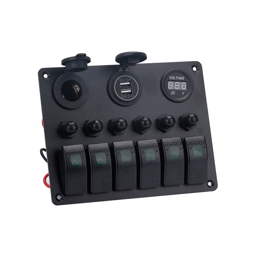 Marine Electric 4 Gang Led Rocker Switch Panel for Boat and RV