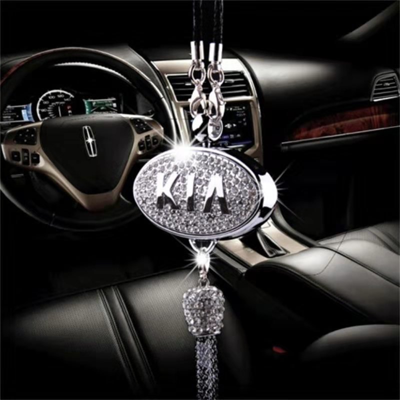 2019 New Customization Duplex Car Pendant with Round Shape for Sublimation Printing Alloy Car Charm Hanging Pendant