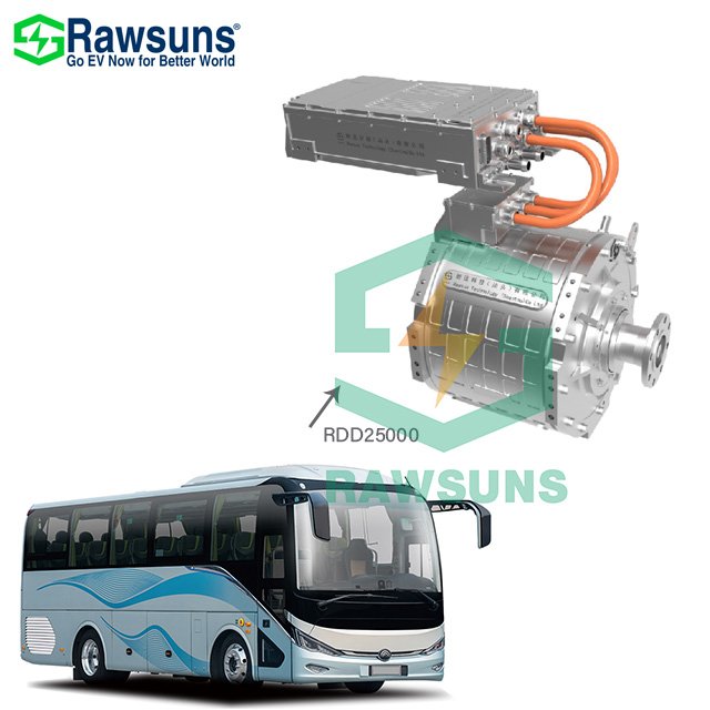 Rawsuns Battery Electric Motor 205kw 3000rpm EV Conversion Kit Controller EV Boat Engine for 13-17T truck / 10-12M bus /10m boat