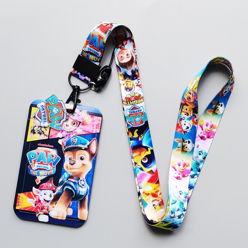 Popular Cartoon Anime ID Name Badge Card Holder Subway Bus Credit Card Protective Sleeve with Polyester Lanyards