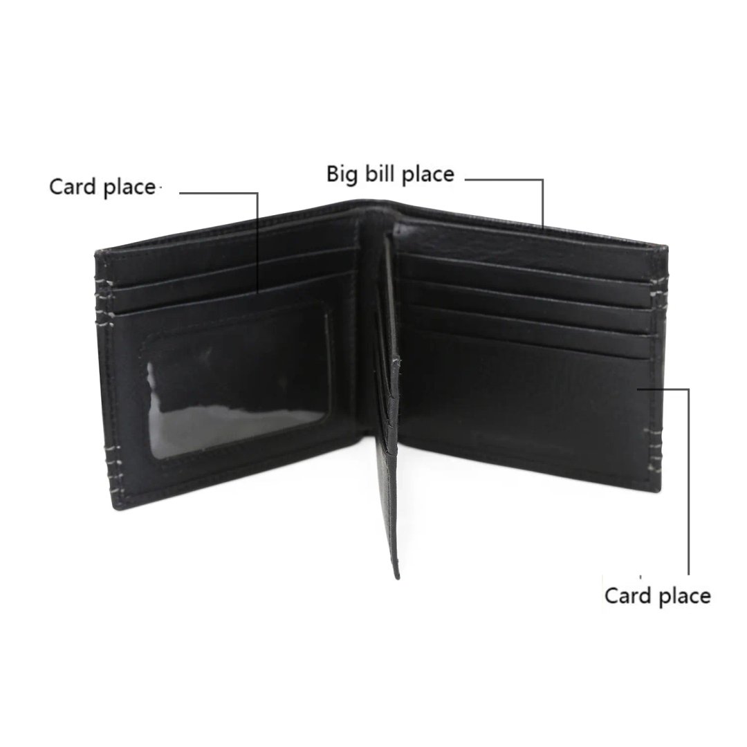 High Quality Premium Genuine Leather Slim Wallet Without Clip Zipper Free Business Credit Card Holder Men Women Bulk