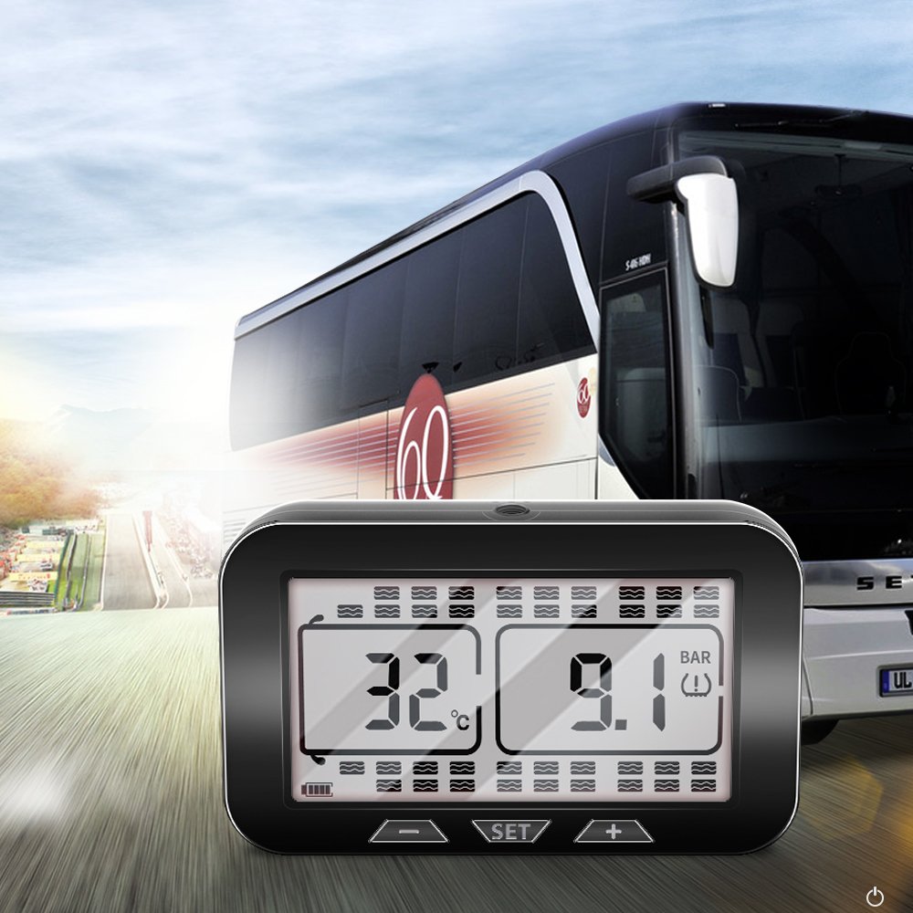 Truck RV Bus TPMS 6 8 12 14 16 18 26 Sensor 199 psi Wheels Tire Pressure Monitoring System External Sensors Tire Pressure Traile