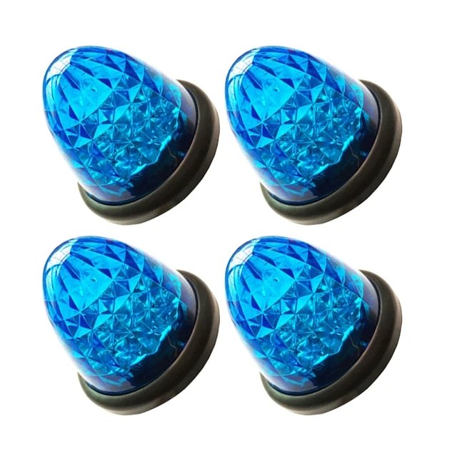 High Quality 12V-24V Round Beehive Cone Trailer Blue Color LED Side Marker Lamp Lights Low Power Round for Truck Trailer Marine
