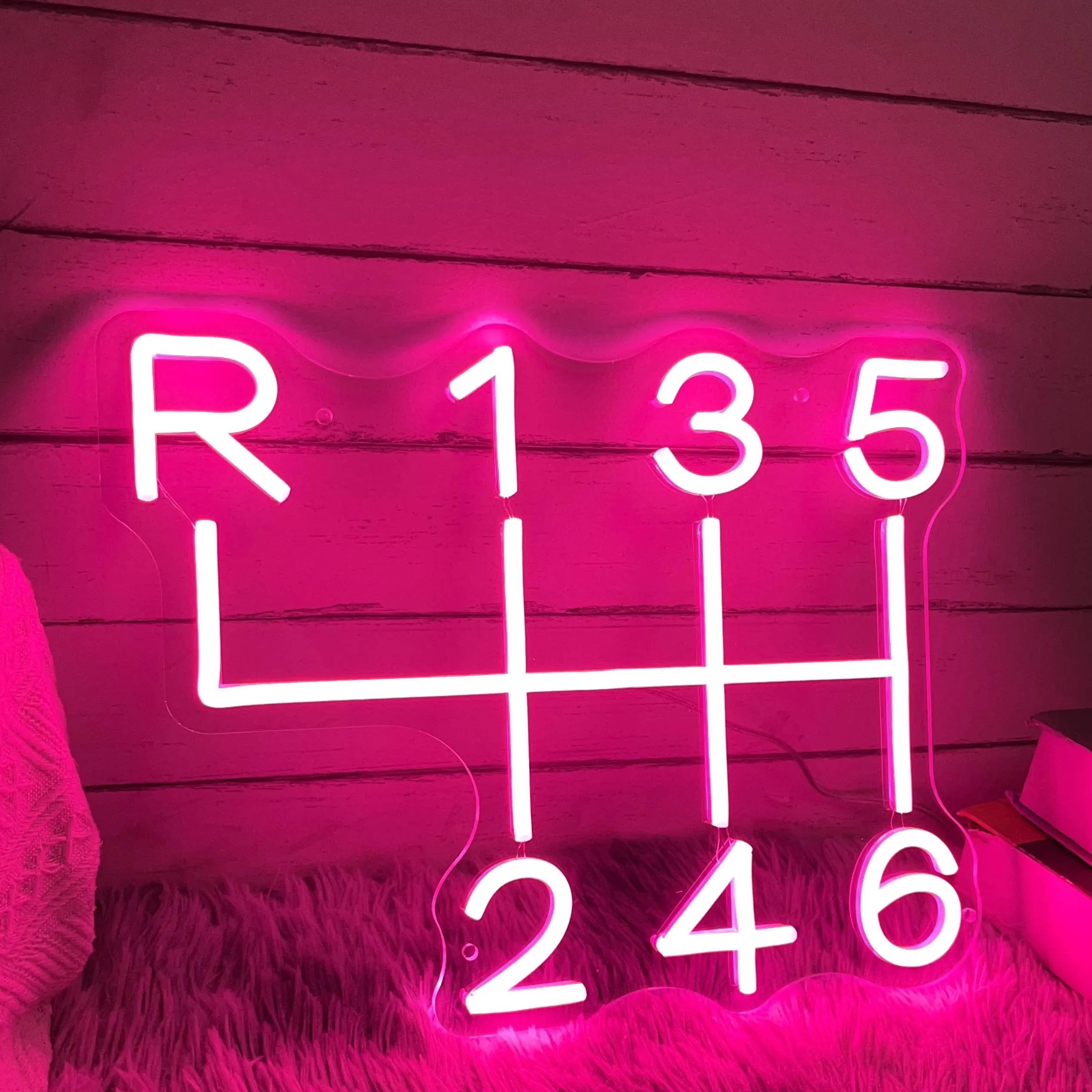 Business Art Car Gearbox Speed Gear Auto Motive Garage Custom Neon Signs Acrylic LED Neon Light for Room Wall Decor